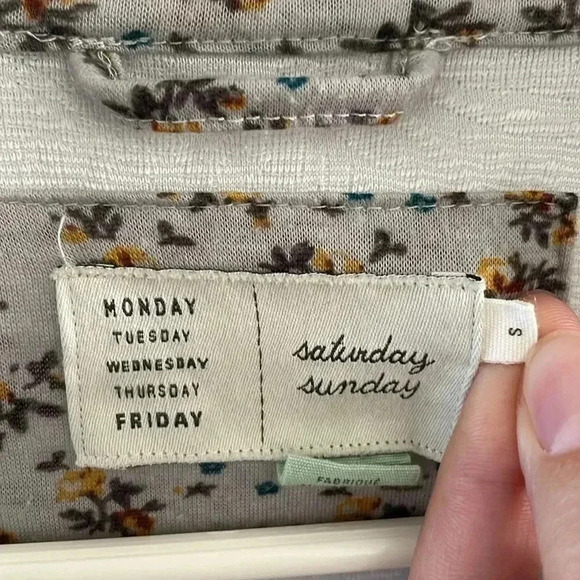 Anthropologie Saturday Sunday Neutral Moto Jacket Sz S Lace Boho Minimalist Chic - Picture 4 of 14